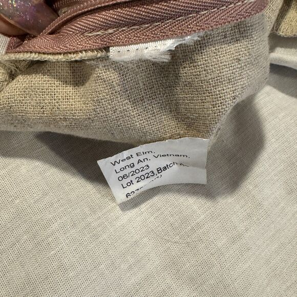 NWT West Elm Lush Velvet Pillow Cover Home Accent Decor Velvet Linen Cotton 24" - Picture 8 of 8